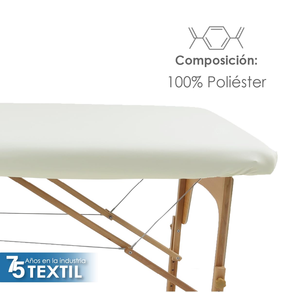 La Nueva Perla Juego Sabana Camilla Masaje Spa Exploracion Microfibra Color (Hueso, 1 Juego (2 Piezas))
