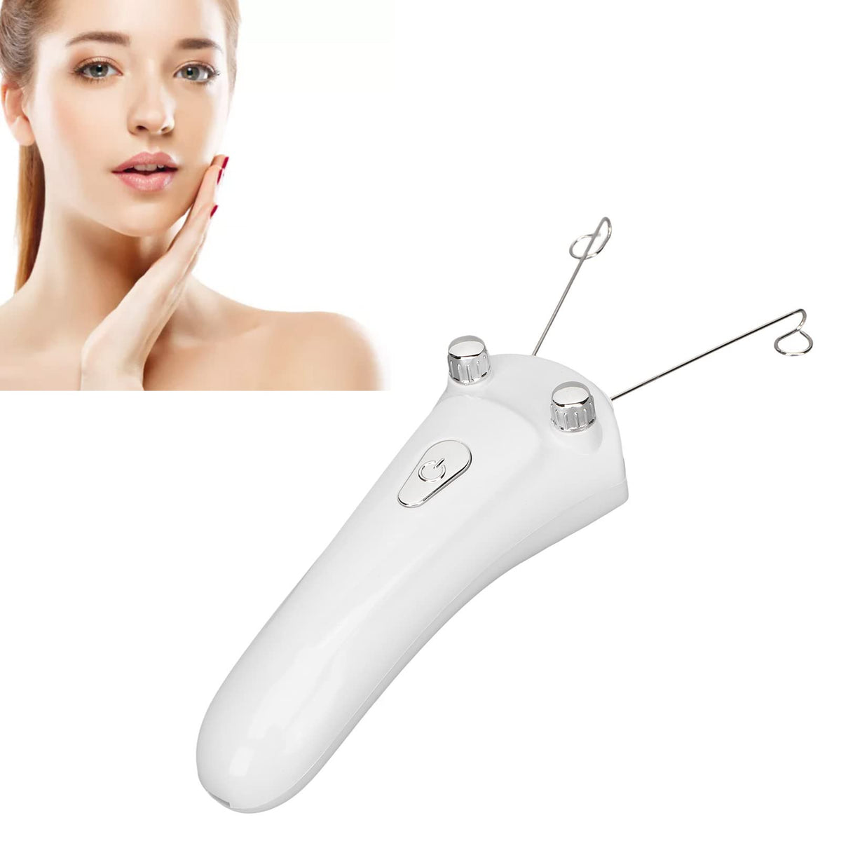 Depilación Facial con Rosca, Máquina de Enhebrar Eléctrica Inalámbrica con Carga USB con Luz LED, Depiladora de Mano de Algodón para la Cara de las Mujeres para el Brazo del Labio
