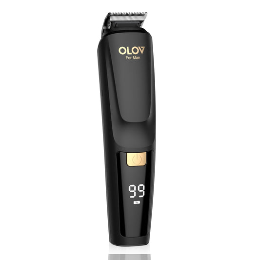 Recortador de Barba OLOV para Hombre en Negro Kit de Cuidado Personal de 20 Piezas
