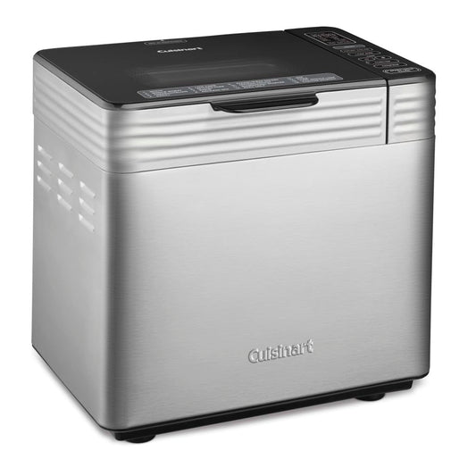 Cuisinart - Máquina para hacer pan por convección, 16 opciones de menú, 3 tamaños de pan de hasta 2 libras, 3 colores de corteza, incluye taza medidora + cuchara y gancho para amasar, CBK-210, 12.2 x