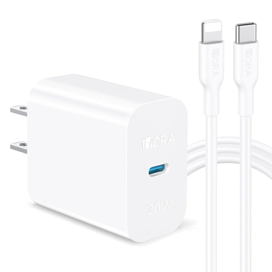 1 Hora Cargador Carga Rapida para IP 14, 20W Cargador Tipo C, con Cable USB C a Lightning 1M 3A, Compatible con IP 14 13/13 Pro MAX/12/11/X/XS, iPad Mini, iPad Air