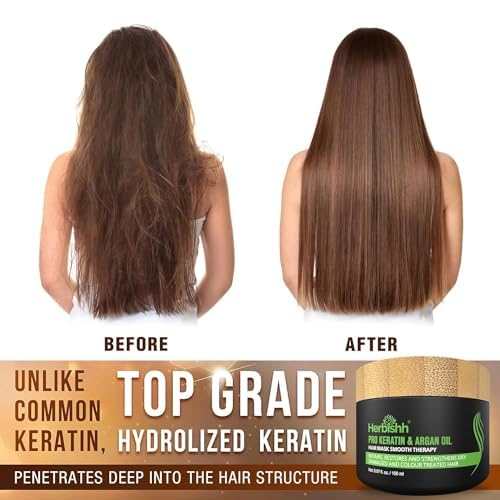 Combo Pack-2pcs Herbishh for Gray Hair Color Shampoo + 1pc Argan Intense Hair Mask- Natural Dye Shampoo – Colors in Minutes – Long-lasting color– 500 Ml –Stimulates Dry Frizzy (Burgundy)