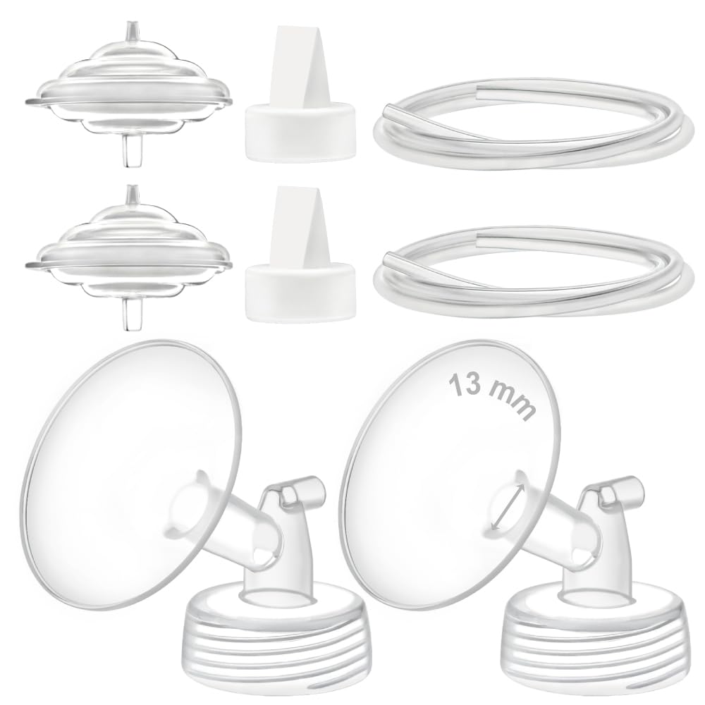 Maymom Piezas para Extractor Compatibles con Spectra S2, S1 y 9 Plus; Embudo de 13 mm con Válvulas, Tubos y Protector Antirretorno; No son piezas originales de Spectra