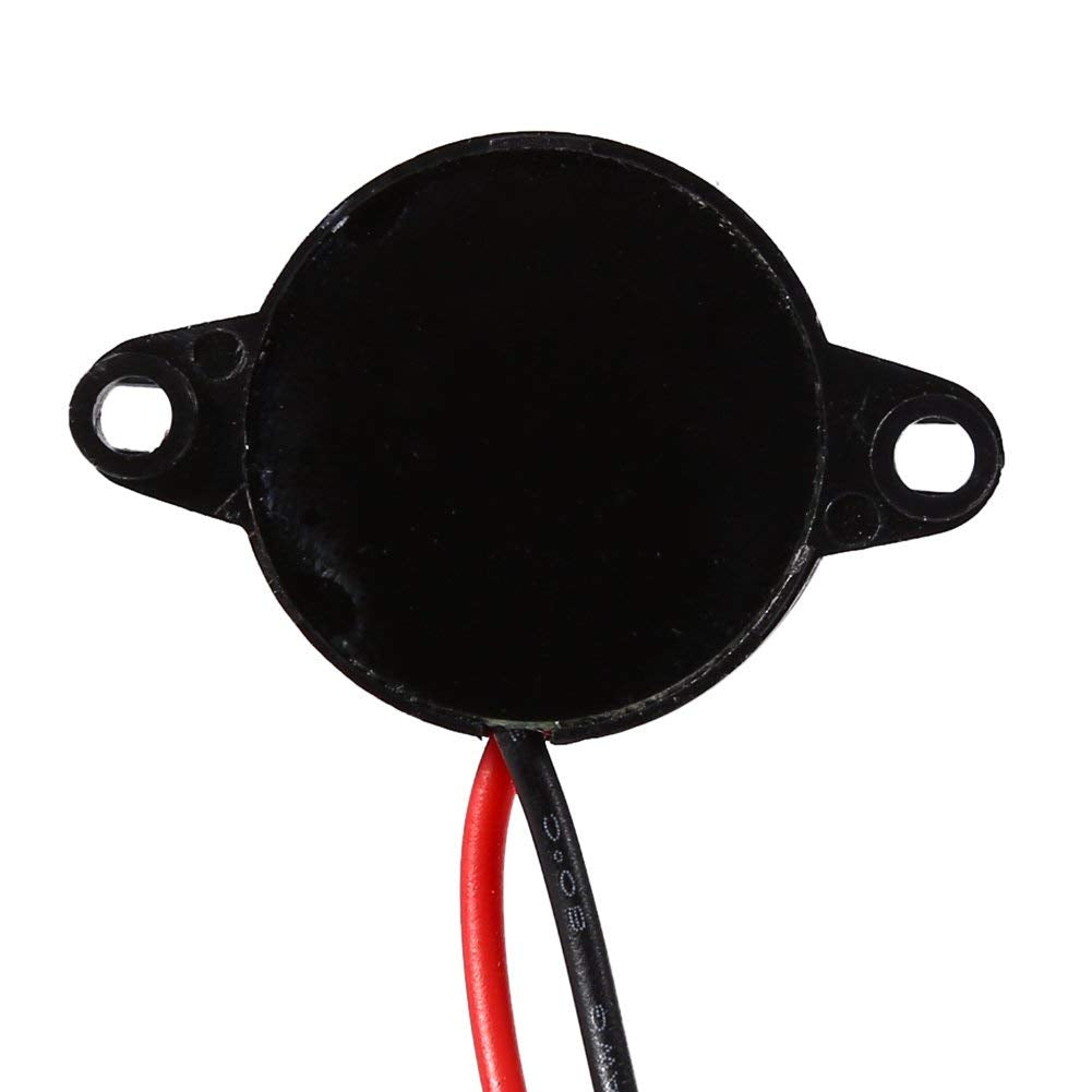 Hilitand Zumbador piezoeléctrico de la Alarma de 3-24V DC Tono electrónico del Reloj Alarma Continua Longitud de Cable de la Sirena 100m m