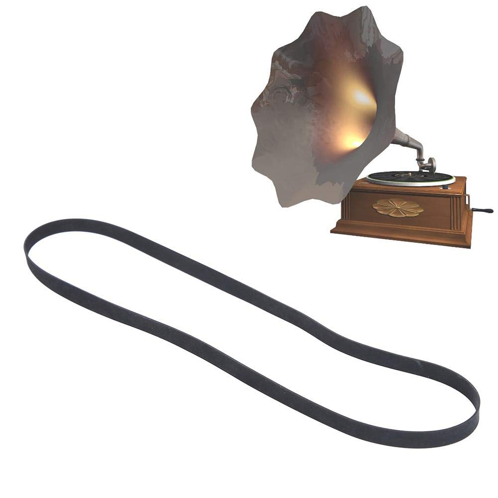 Bnineteenteam Cinturón de Caucho Negro para Tocadiscos, cinturón de Repuesto para Plato Giratorio con Dos Tipos de Longitud(1L10 200mm)