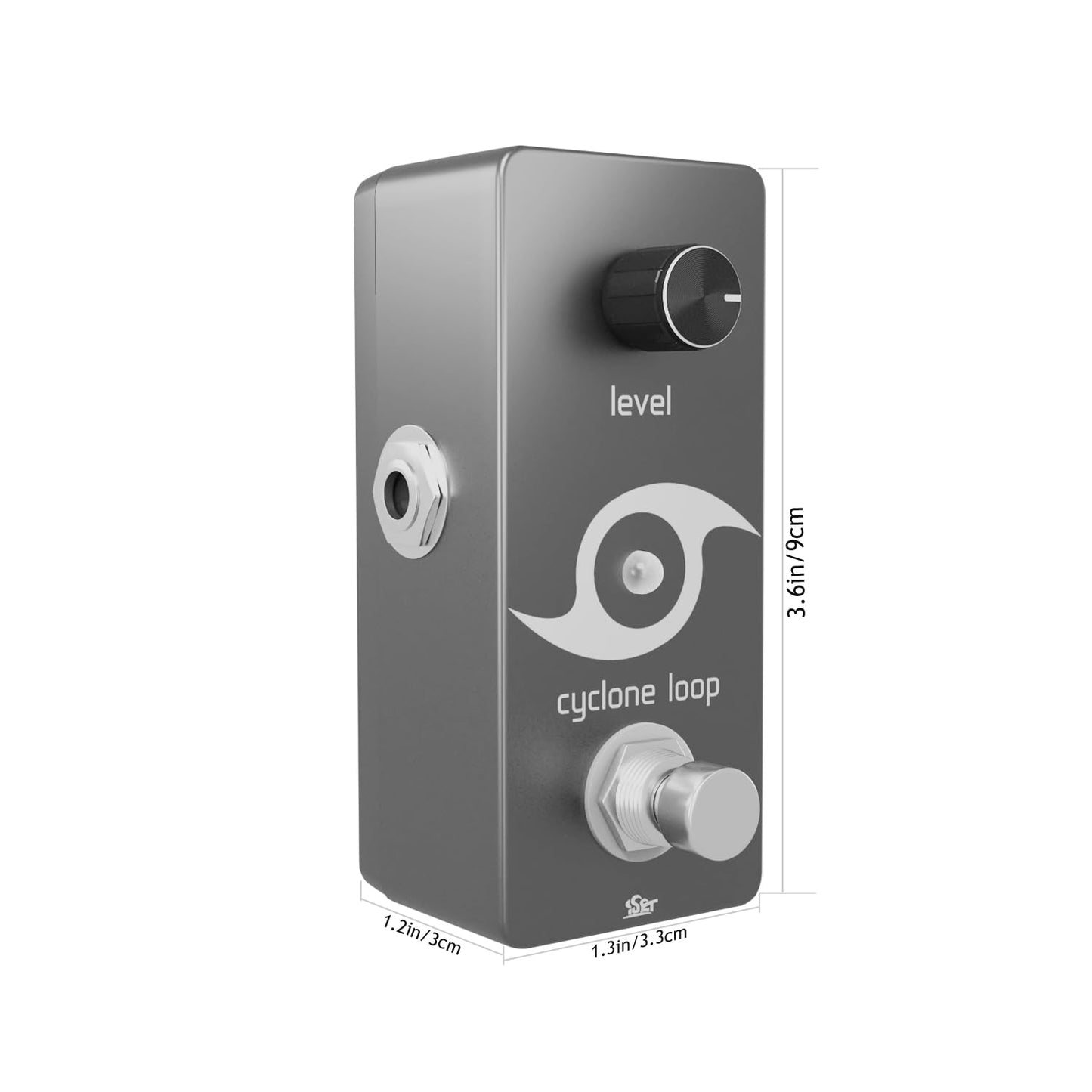 ISET Looper Effects Pedal Ciclón Bucle para Guitarra con Overdubs ilimitados y True Bypass