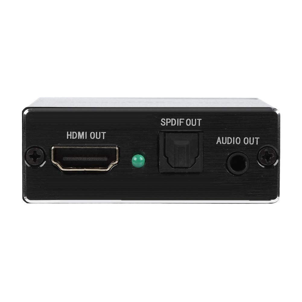 4K * 2K HDMI Audio Splitter Extractor, Divisor HDMI a HDMI + SPDIF + 3.5mm Salida de Audio Convertidor 2160p@ 30Hz, Compatible con Slim para TV y reproductor de DVD Blu-ray