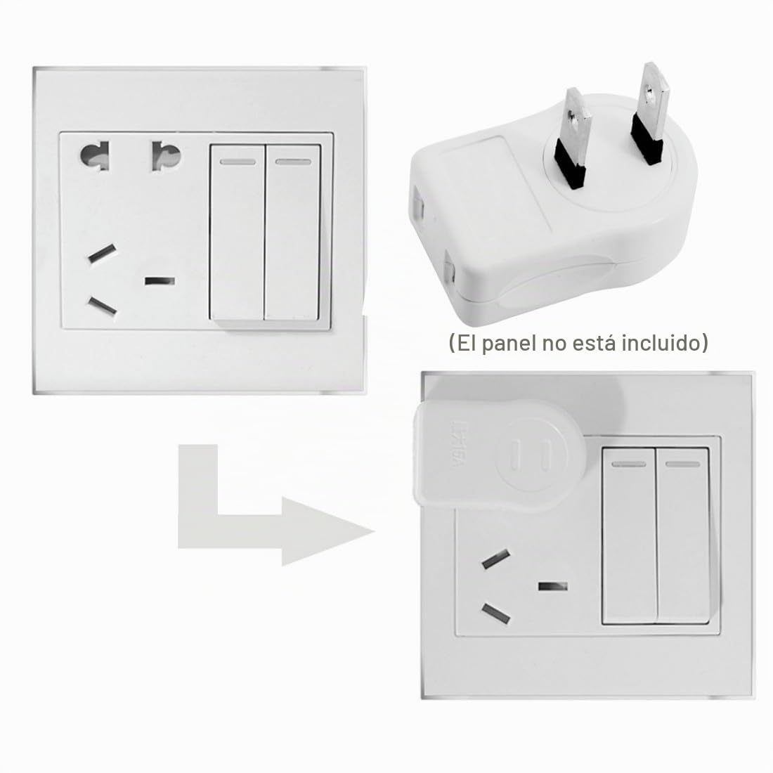 Adaptador de Corriente ChenYang Negro Compacto con Extensor de Enchufe NEMA 1-15P a NEMA 1-15R 90 Grados de 15A