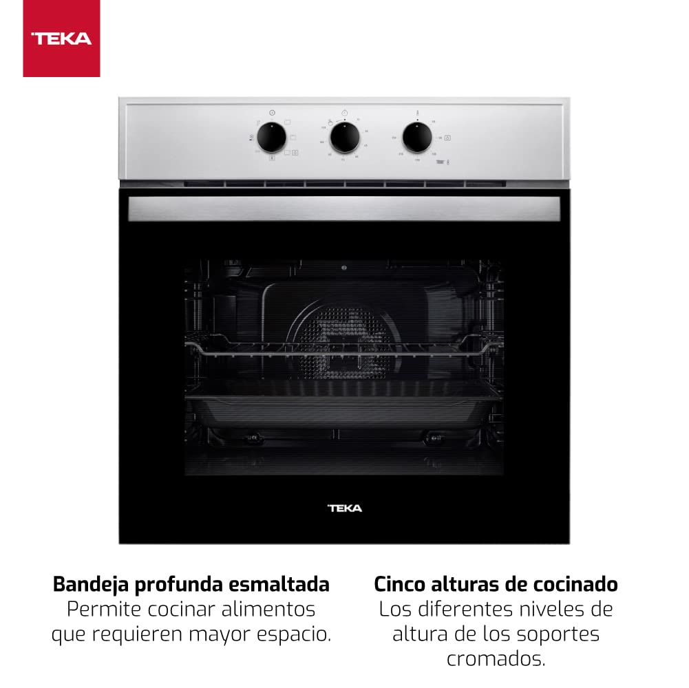 Horno Eléctrico Teka Inoxidable Negro Empotrable 60 cm