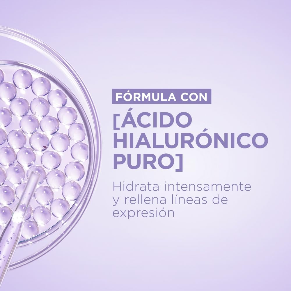 L'Oréal Paris Rutina facial hidratante Revitalift Ácido Hialurónico (2 piezas): Crema de día FPS20 50ml + Crema de noche 50ml. Hidrata y rellena líneas de expresión, para todo tipo de piel