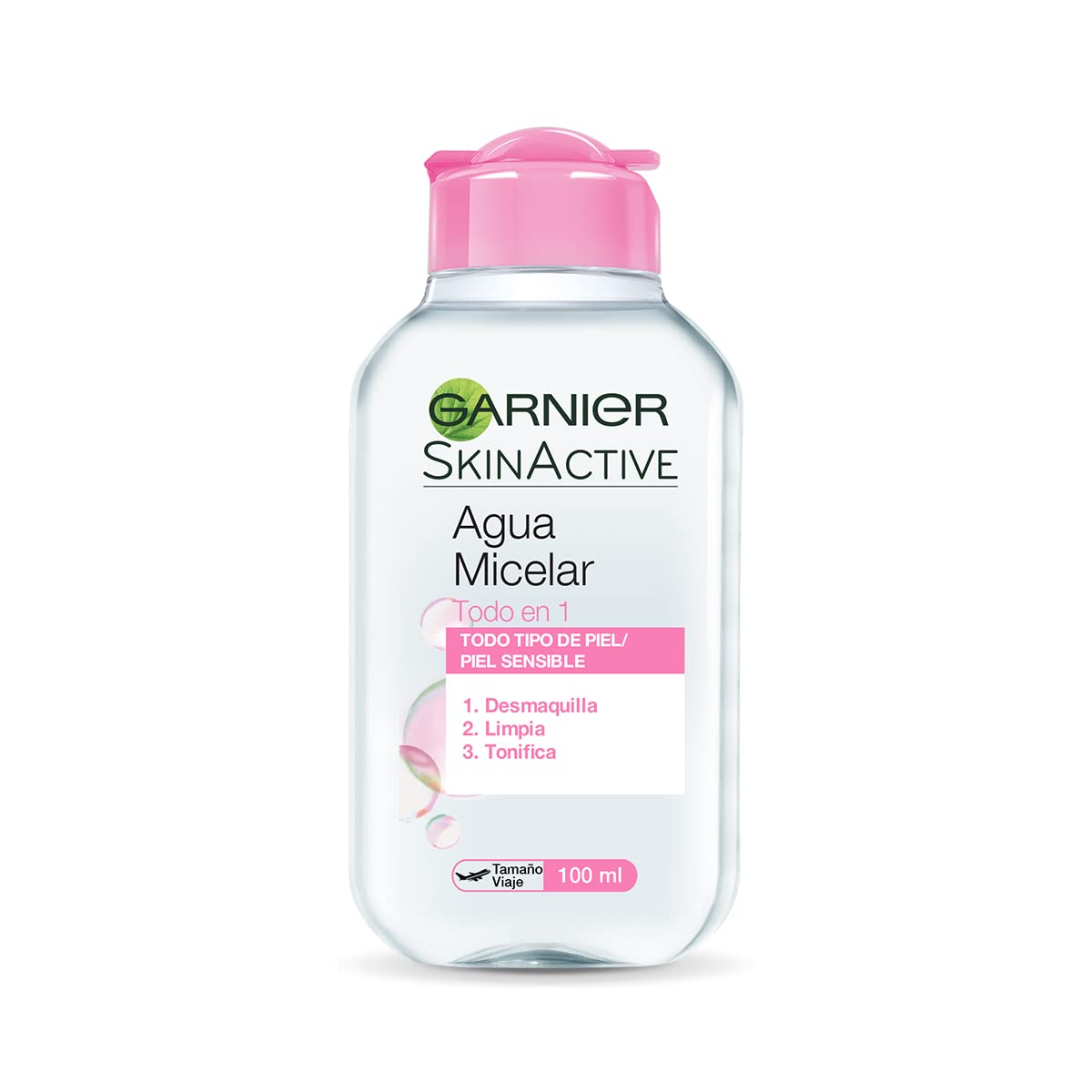 CeraVe Gel Limpiador Espumoso |473ml| Limpiador diario para piel mixta, grasa o con acné | Libre de fragancia + Garnier Skin Naturals Face Agua micelar Desmaquillante, 100 ml, Paquete de 1