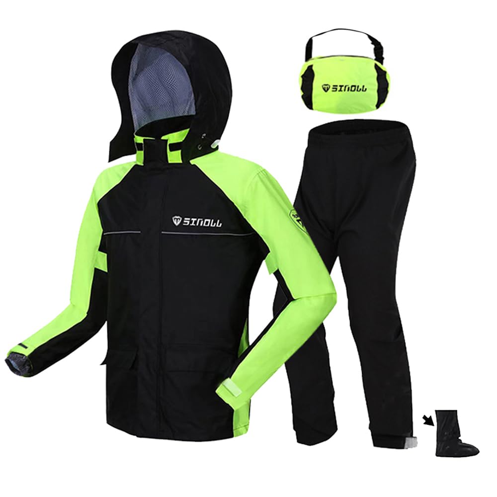 Traje Impermeable SINOLL Reflectante Motocicletas para Hombre y Mujer