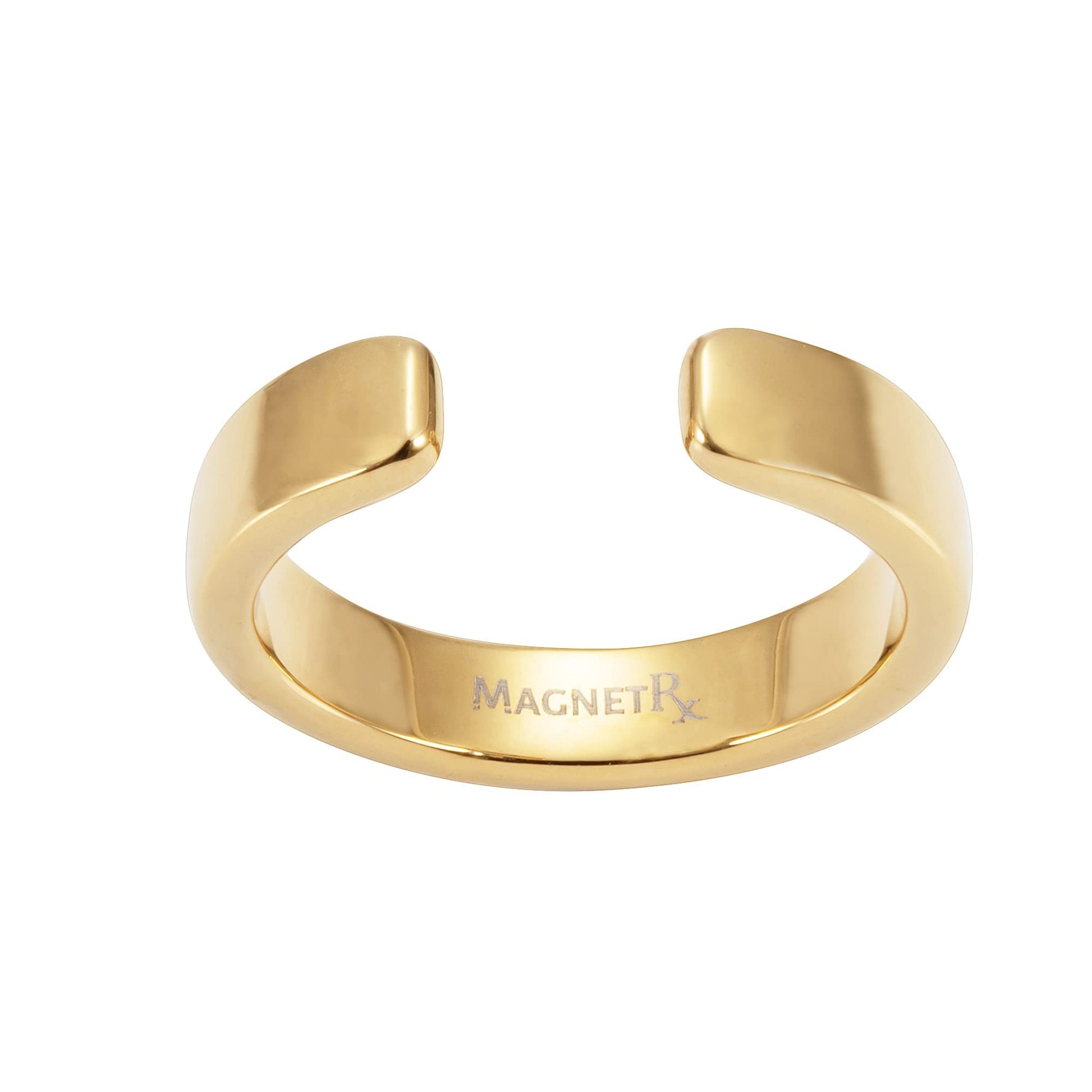 MagnetRX® Magnetic Ring for Women - Elegant Crystal Ring - Magnet Rings for Women (8, gold)
