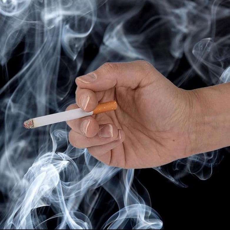 Cigarrillos falsos de soplo (paquete de 6) + (1 juego) cigarros falsos – humo soplado, cigarros de imitación con un aspecto realista, duradero, realista, disfraz de Halloween, juguete novedoso, humo