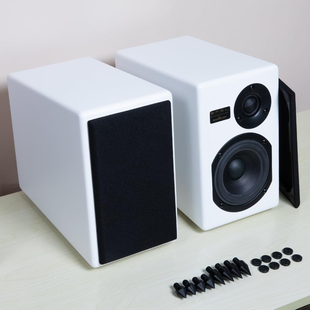 Altavoces de Estantería S.M.S.L Blanco con Controladores Wavecor Personalizados 100W