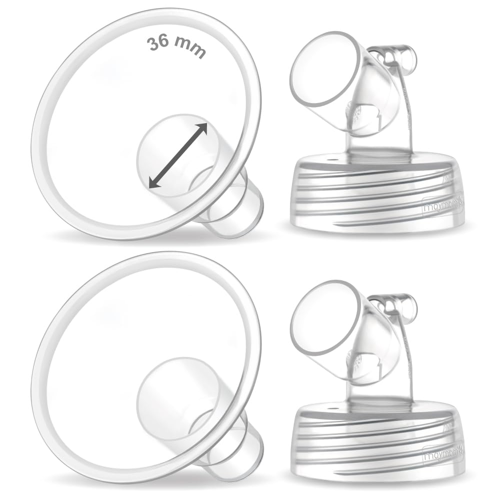 Piezas de bomba de cuello ancho de dos piezas Maymom para S1/S2 de Spectra; incluye Embudos de Boca Ancha; no es Embudo original de Spectra (36 mm, dos Embudos)