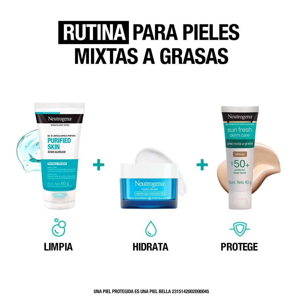 Protector Solar Facial Neutrogena Sun Fresh Medio con Niacinamida FPS50+