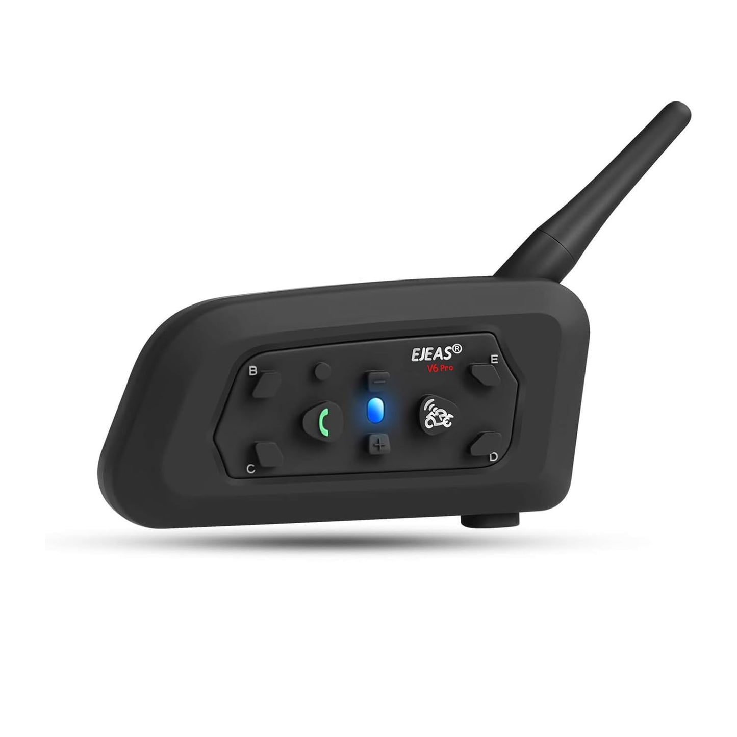 EJEAS V6 Pro Intercomunicador para Casco de Moto, 2 Riders 1200M Sistema de Comunicación Universal con Cancelación de Ruido y Resistente al Agua para Dirt Bike/ATV/Moto de Nieve (1PC)