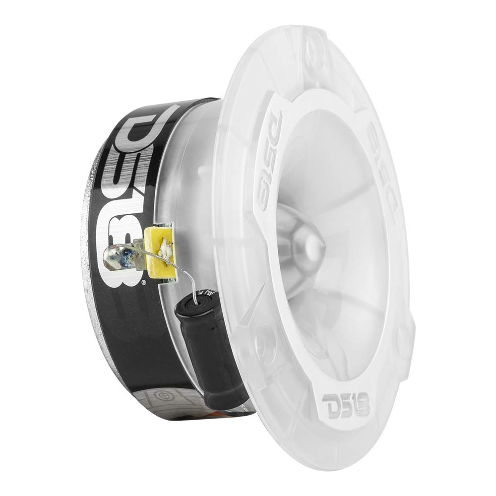 DS18 PRO-TW1L - altavoz de agudos Super Bullet de aluminio RGB de 3.8 pulgadas, bobina de voz de 1 pulgada, cuerpo de policarbonato y bala, 400 W máximo, 200 W RMS, 4 ohmios, cruce integrado, los tweeters PRO son los mejores, 2 altavoces
