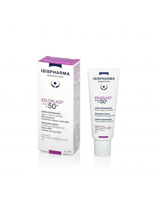 Isispharma Kelopast scars 50+ 40 ml Auxiliar en proceso de cicatrización, efecto aposito, con muy alta protección solar