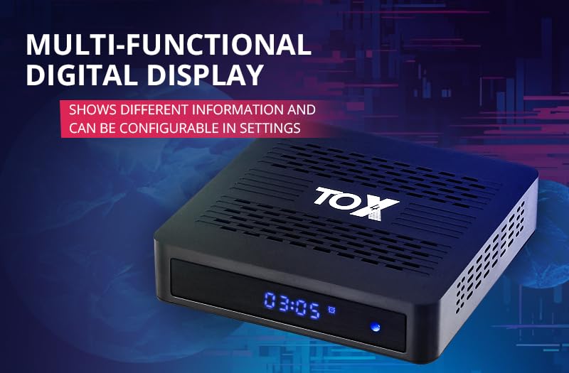 SHYSKY Android TV Box, TOX4 TV Box Android 13.0 RK3528 4GB RAM 32GB ROM 2.4G/5G WiFi 1000M BT5.1 USB3.0 4K H.265 HDR Box