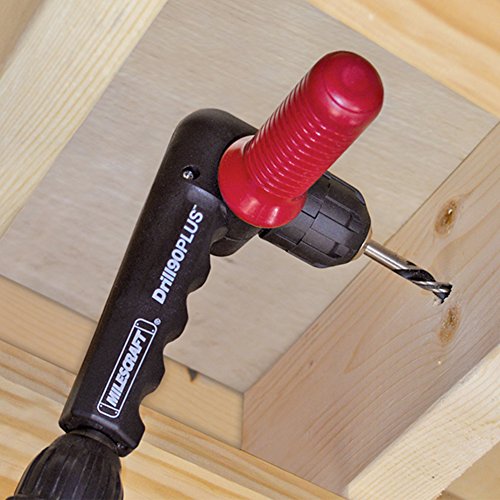 Milescraft 1304 Drill90PLUS - Accesorio de taladro en ángulo recto, negro y rojo