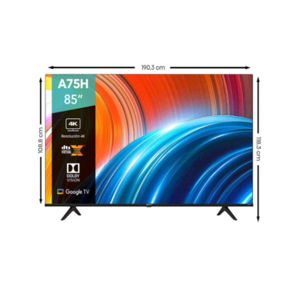 Hisense Pantalla Smart TV LED de 85 Pulgadas 4K/UHD 85A75H con Google TV