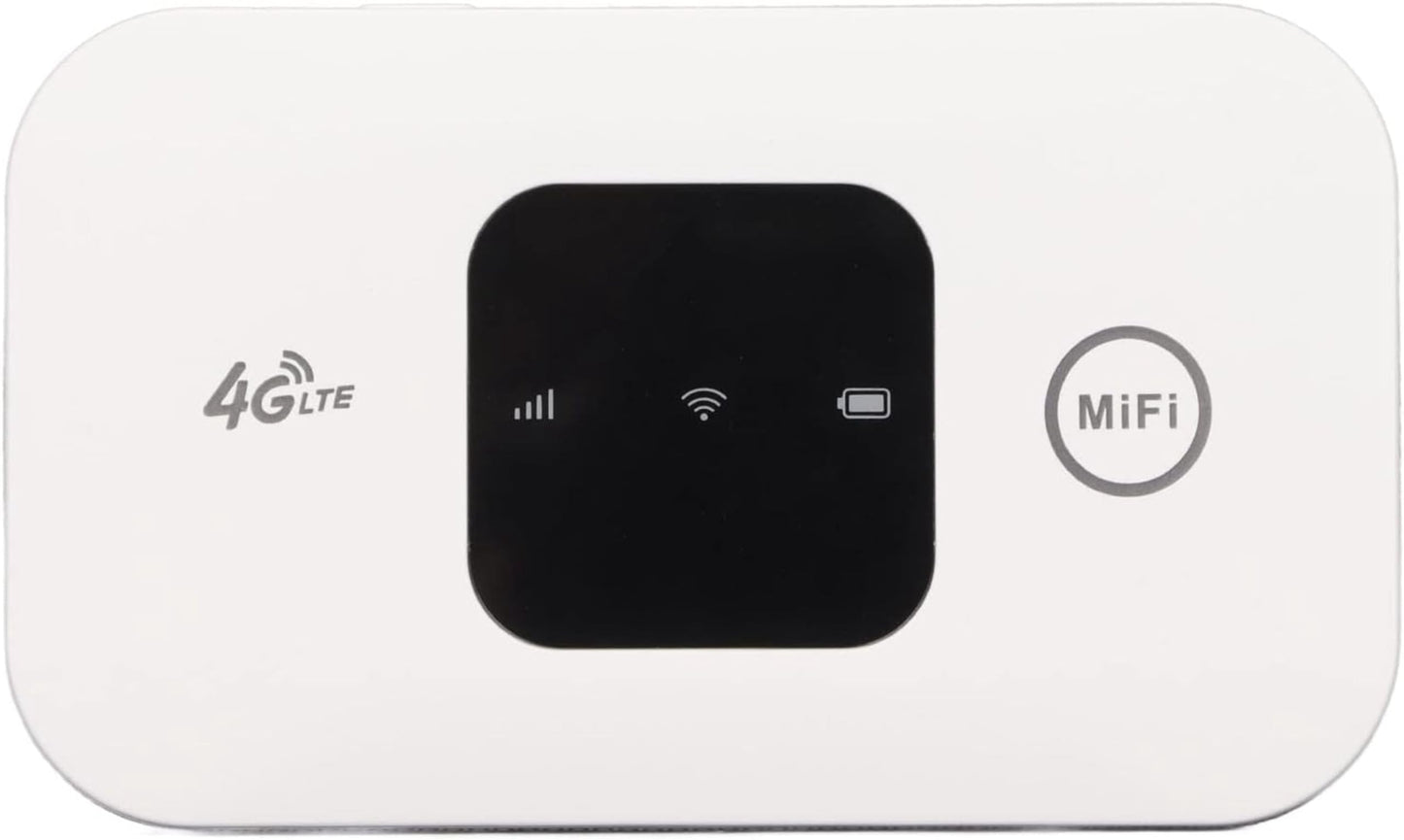 Luqeeg Enrutador de Punto de Acceso Móvil WiFi 4G LTE, Punto de Acceso a Internet Portátil, Tarjeta SIM de Alta Velocidad de 150Mbps, 10 Usuarios Compatibles para el Hogar, la Oficina