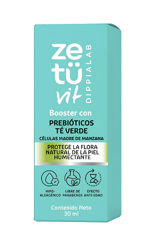 Zetuvit Booster con Prebióticos y Té Verde, Protector de Flora Natural de la Piel, Hipoalergénico, Sin Parabenos, 30 ml
