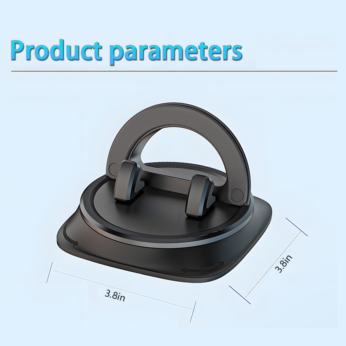 Bittwee - Soporte para teléfono de coche, giratorio de 360° estable, soporte para teléfono celular, antideslizante, accesorios de silicona para salpicadero de vehículo, universal, para RV, SUV, camión