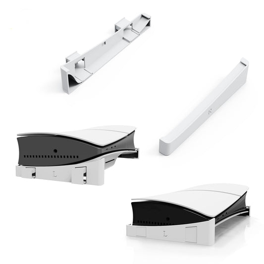 BeisDirect - Soporte Horizontal para Consola Sony PS5 Slim, Soporte Base Compatible con Discos PS5 y edición Digital PS5 Slim Accesorios Delgados con MADS Antideslizantes (Blanco)