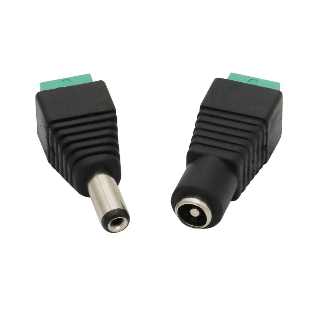 Didamx 40 unidades macho hembra DC Power Jack adaptador y BNC macho hembra Balun conector para cámara de seguridad CCTV