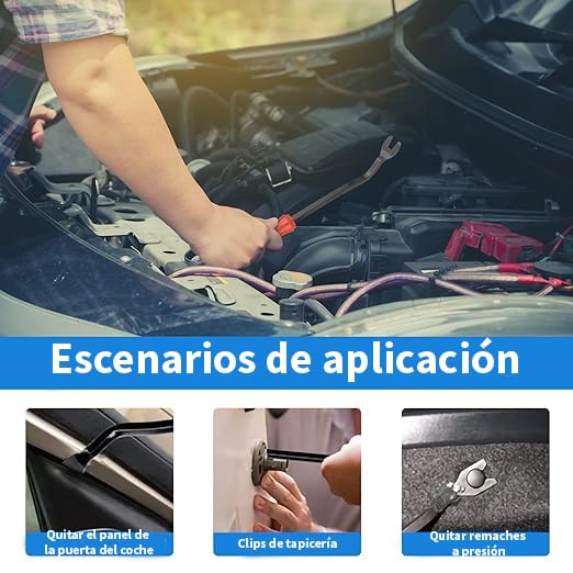 Grapas Automotrices Timotech Negras 120 Piezas con Clips Universales para Coche