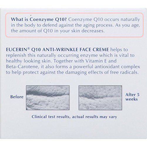 Eucerin - Crema facial antiarrugas Q10, tarro de 1.7 onzas