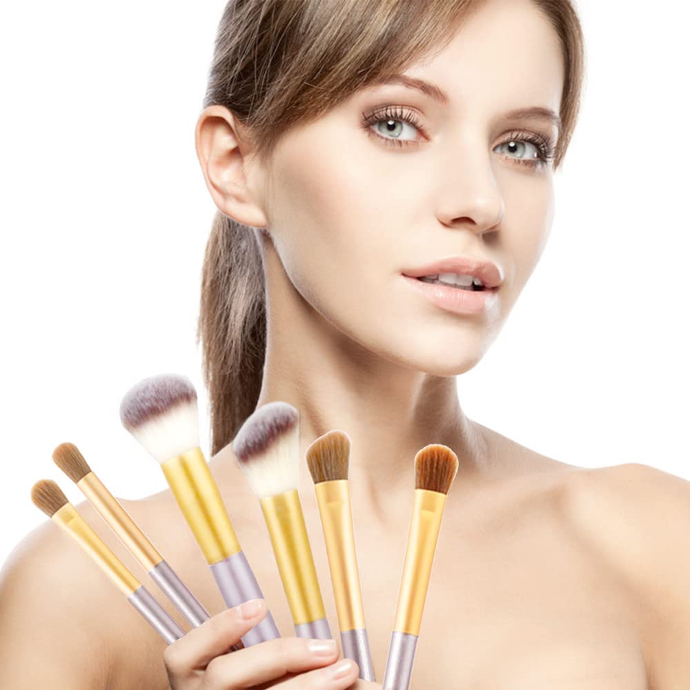 Brochas de Maquillaje Profesional 24 Piezas | Cepillo Sintético, Bolsa de Viaje