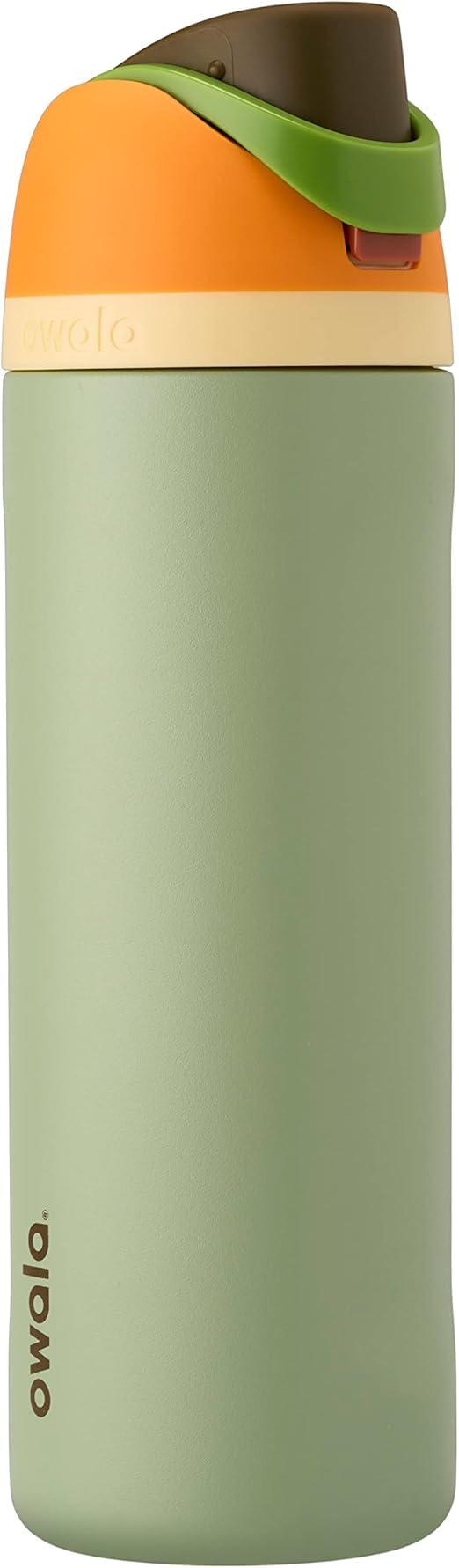 Botella Deportiva de Acero Inoxidable Owala FreeSip Camuflaje Fresco Aislada con Popote, Libre de BPA, 32 oz