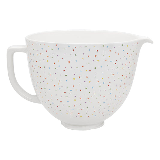 KitchenAid KSM2CB5PCS 5 Quart Ceramic Stand Mixer Bowl, 5 Qt, Confetti Sprinkle