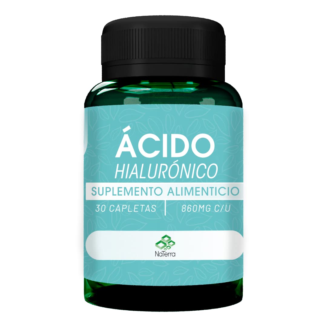 Suplemento de Ácido Hialurónico NaTerra en formato de 30 cápsulas para una piel hidratada y firme. ¡Adquiérelo ahora!