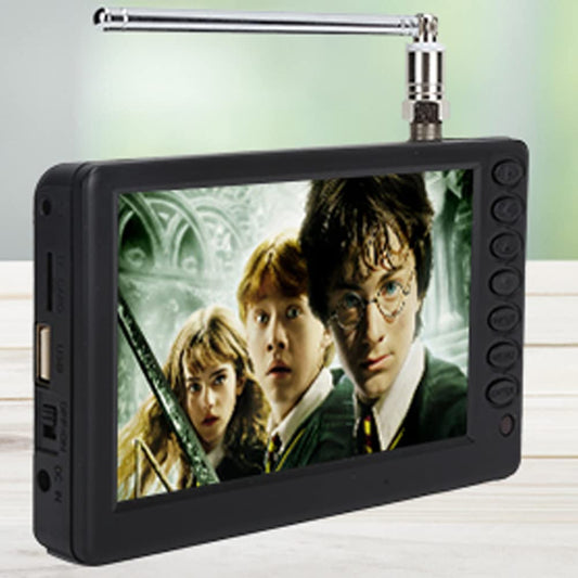 ASHATA TV Portátil de 5 ", TV LED de Pantalla HD ATSC Digital Portátil TFT, TV LED Portátil Recargable con USB, CC, Control Remoto, para Automóvil, Niños, Viajes, Campamentos