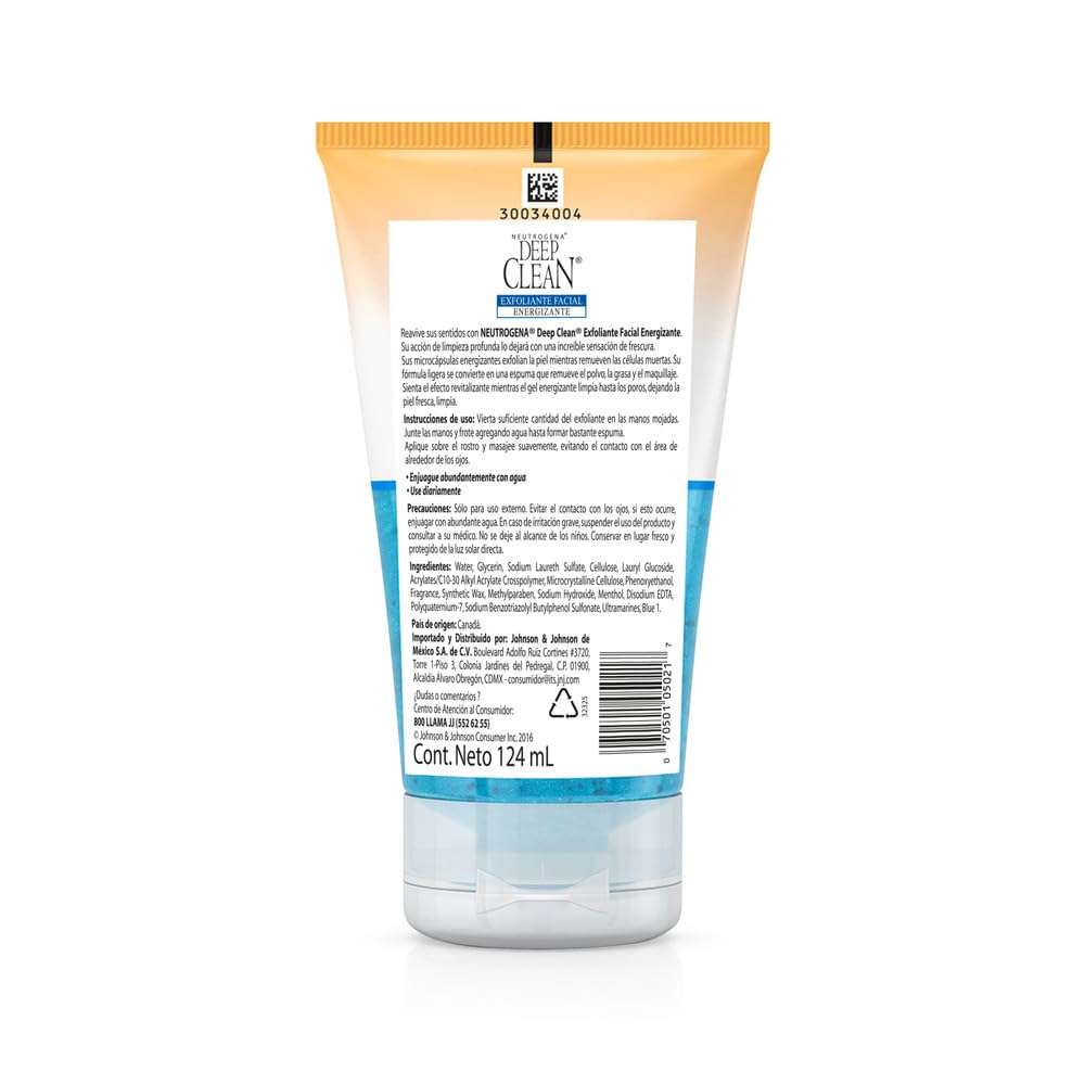 Exfoliante Facial Neutrogena Deep Clean Ácido Salicílico 124 ml