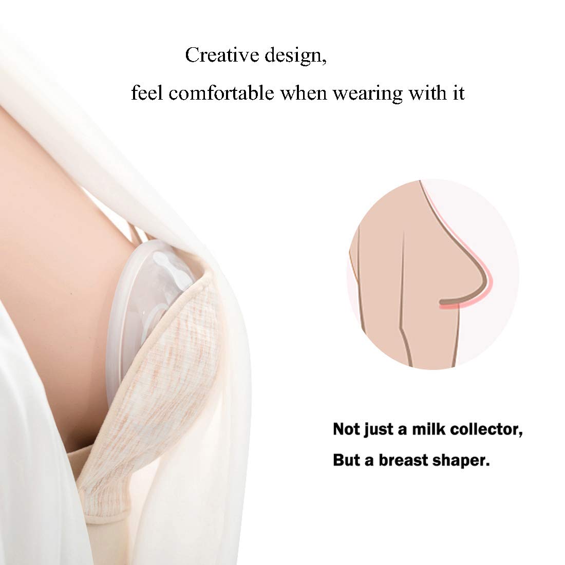 Upgrade Version Breast Shells Nipple Shield with Anti-Flow Stopper Therapy Comfort for Sore Leaking Breast aFeeding Nursing Mother BPA Free Food Grade Silicon Breastmilk Saving (1 box of 2 shells)