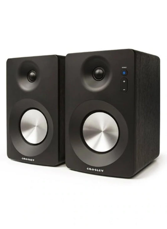 Crosley S100A-BK Altavoces estéreo con Bluetooth, Color Negro (par)