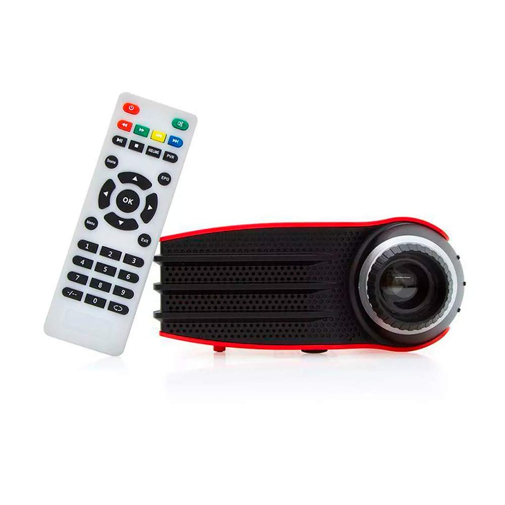 Star View Mini Proyector LCD de 60 Lúmenes con Resolución 480p, Proyección hasta 100 Pulgadas, HDMI, AV, USB y Entrada para Antena Digital