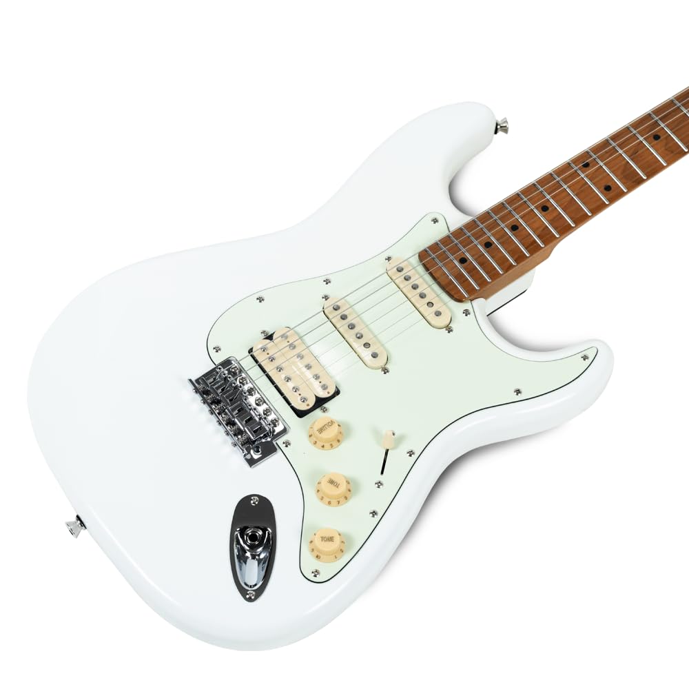 Guitarra Eléctrica Deviser L-g2pro Arce Carbonizado Color Wh