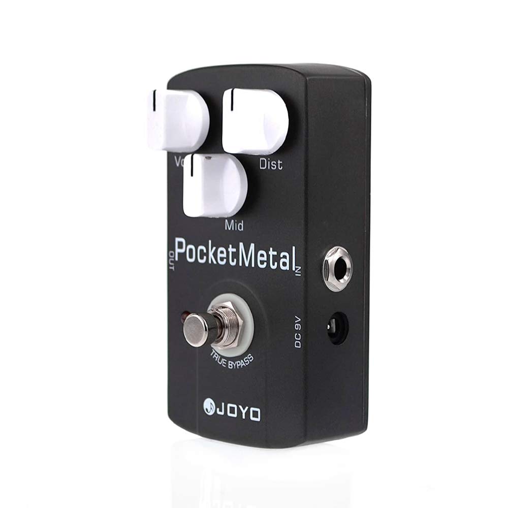 JOYO - Pedal de distorsión de metal enorme distorsión con perilla media para efecto guitarra eléctrica - True Bypass (Pocket Metal JF-35)
