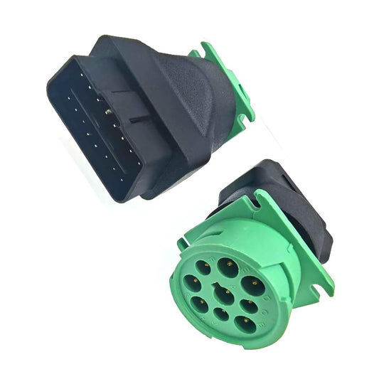 Adaptador Automotriz OBD2 Macho a J1939 Hembra de 16 a 9 Pines para Volvo
