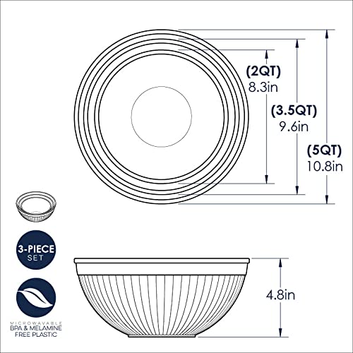 Juego de Cuencos Nordic Ware Tonos Tierra 3 Piezas