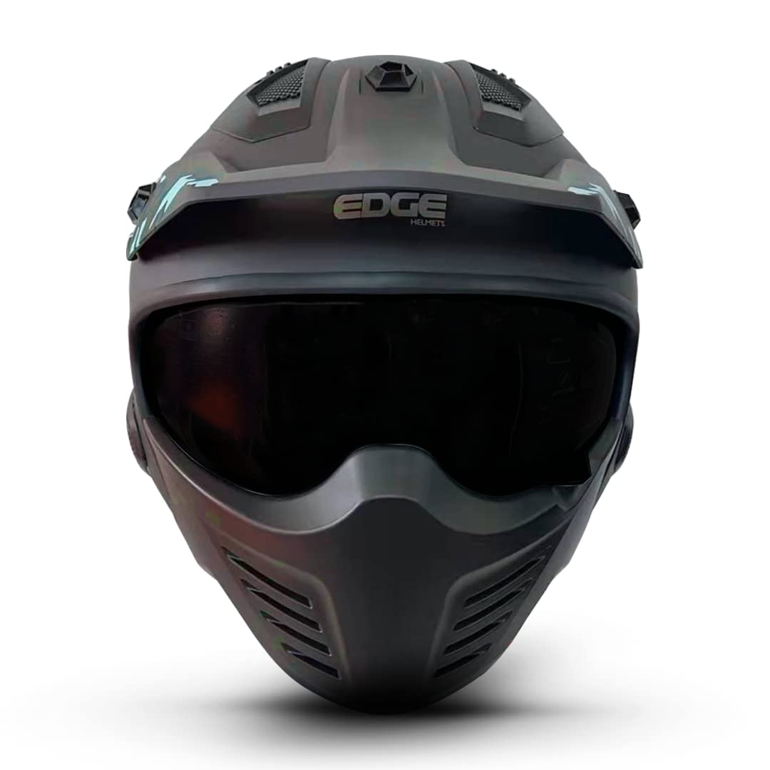 Casco Motocicleta Modular Marca Edge - Kombat - Flip UP Visor Doble ANTIVAHO- Certificado Dot - Moto Moto Casco Cascos de para Guantes Funda Pegatina Motocross Pegatinas