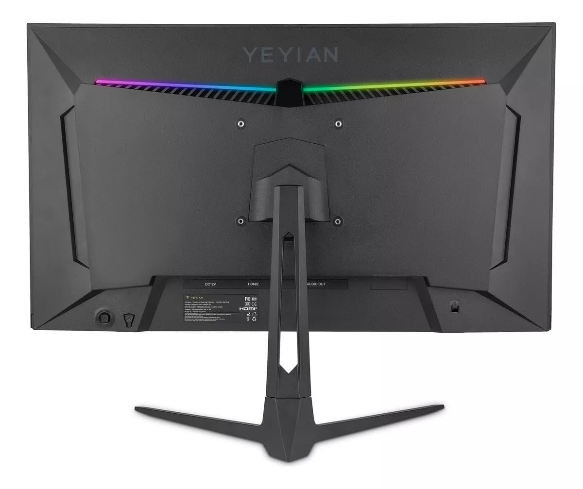 Monitor Gaming YEYIAN VA 25 Pulgadas Negro G-Sync Compatible Freesync Premium para Hombre y Mujer