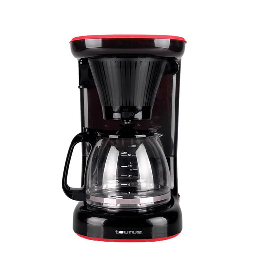 TAURUS VELVET, Cafetera de Goteo 1.2 L, 700 W, Placa Calefactora, Filtro Permanente Lavable y Reutilizable, Café Siempre Caliente